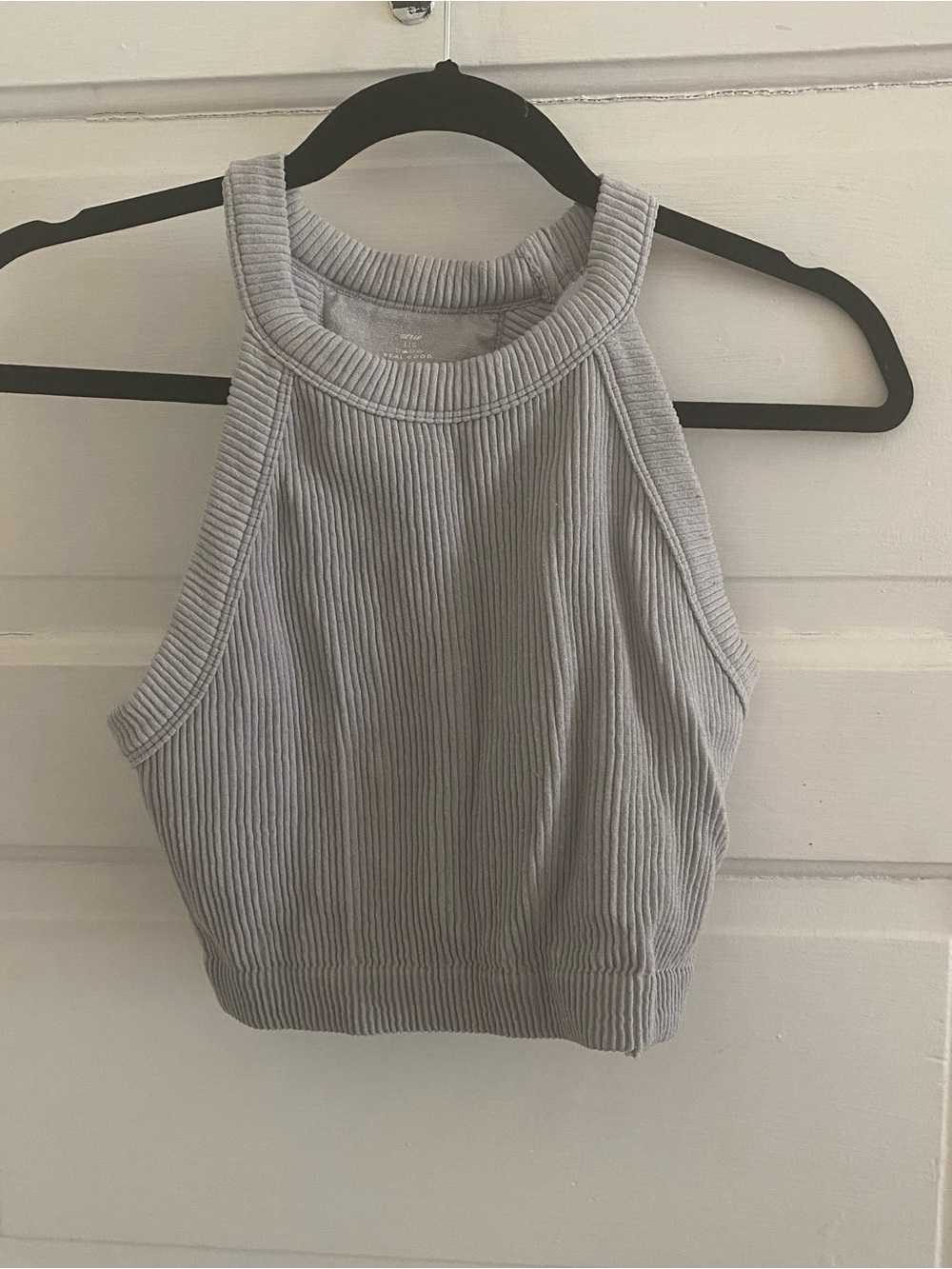 aerie cool gray bra top size l large